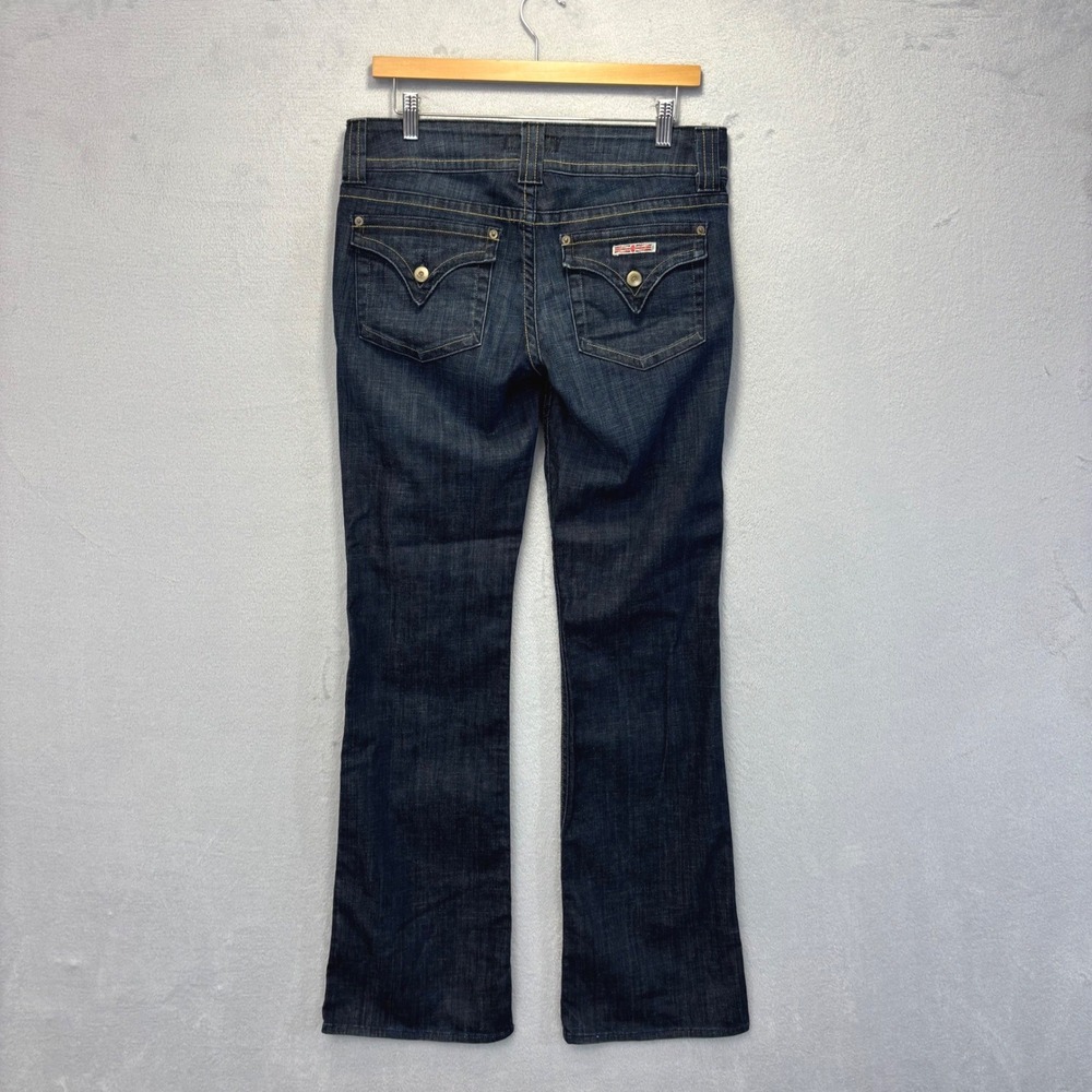 Hudson Bootcut Flare Style Jeans Womens 30 Blue Flap Pockets W170DHA Low Rise